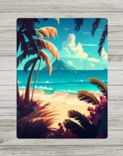 Image of Metal Signs, A5 Beach Sign, Bar Sign, House Mancave Garage Plaque, Beach print