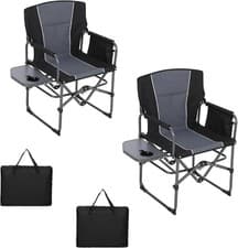 Image of Oversized Camping Directors Chair Portable Folding Lawn Chairs Adult Camp Chair