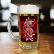 Image of Liverpool Club Legends Beer Glass Quality Xmas Kopites Fans Gift