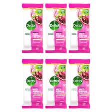 Image of Dettol Antibacterial Multi-Purpose Cleaning Wipes 105 Wipes Pack - Pack of 6