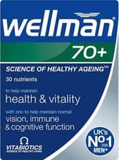 Image of Vitabiotics Wellman 70+ Health Vitality Vision & Immune Improvement 30 Tabs