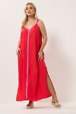 Image of Yours Curve Women's Plus Size Contrast Maxi Dress
