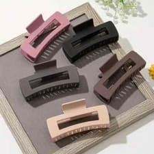 Image of 5 Pack 4.4 Inch Large Hair Claw Clips for Women Thin Thick Hair Big Matte Square