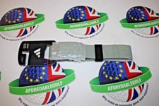 Image of Adidas Golf grey reversible web belt cut to size