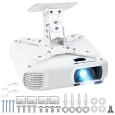Image of White Universal Ceiling Mount for Projector - Holds 23-35Cm/9-14 Inches & 8Kg/17