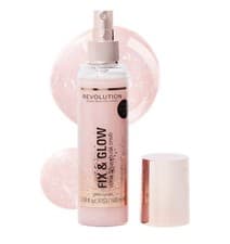 Image of Revolution Beauty Fix & Glow Fixing Spray, Illuminating & Hydrating, Vegan & Cr