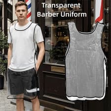 Image of Double-sided Waterproof Apron Barber Uniform Salon Hairstylist Beauty Apron