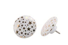 Image of Set of 2 Gold Star Large Drawer Cabinet Pulls Knobs DIY Upcycle Gifts