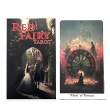 Image of Red Fairy Tarot 78 Cards Oracle Cards Board Game Fortune Telling Game Cards