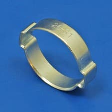 Image of Pack of 5 Double Eared 'O' Clips - 28 to 31mm Steel 'O' Clip