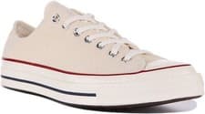 Image of Converse 162062C Chuck 70S Ox Unisex Low Top Trainers In Beige Size UK 3 - 12