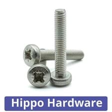 Image of M1.6 M2 M2.5 M3 POZI PAN HEAD MACHINE SCREWS POZIDRIVE BOLT A2 STAINLESS DIN7985