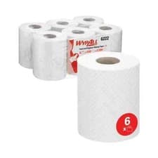 Image of WypAll L10 Food and Hygiene Centrefeed Paper Rolls 1 Ply White (Pack of 6) 6222