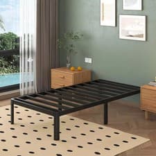 Image of Strong Single Bed 3ft Metal Bed Frame Bedroom Furniture
