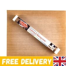 Image of Versatile Non-Stick Cooking Liner, Reusable, 40x33cm, Dishwasher Safe, Brown