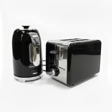 Image of Bistro Chef Kettle and Toaster Set 1.7L Fast Boil 3000W 2 Slice Matching Kitchen