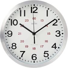 Image of Acctim 74457 Century Radio Controlled Wall Clock, Aluminium, white