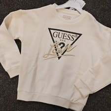 Image of SALE NEW GUESS CREAM GIRLS SWEATSHIRT SIZES 8 YRS 10 YRS 12 YRS 16 YRS