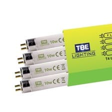 Image of TBE LIGHTING T4 10w Fluorescent Tube Lamps 352mm - 4 Pack of CFL Bulbs - G5 2-P