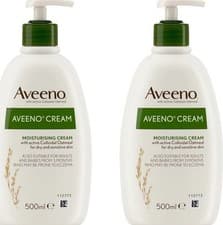 Image of 2x Aveeno Daily Moisturising Cream Body Lotion, 500ml, for Dry Sensitive Skin