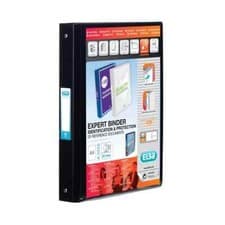 Image of Elba Vision 25mm 4 O-Ring Binder PP A4 Black 100080881