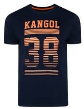 Image of Kangol New Mens Handley Printed Slim Fit T-Shirt Branded Logo Print Top S M L XL