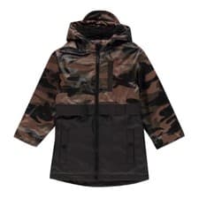 Image of Firetrap Boys PU Rain Mac Infant Jacket Outerwear Warmth Full Zip Hooded Top