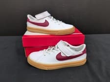 Image of Nike Court Legacy Sneakers Little Kids Running Shoes US 2Y White Red DA5381-132