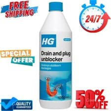 Image of HG Drain and Plug Unblocker (1 Litre) | Fast Delivery