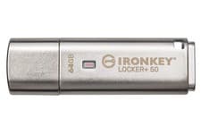 Image of Kingston IronKey Locker+ 50 USB Flash Drive XTS-AES Encrypted for Data Protectio
