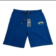 Image of HUGO BOSS TERRY COTTON GOLD LOGO SUMMER SWEAT SHORTS