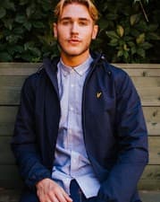 Image of Lyle And Scott Zip Through Hooded Jacket Navy