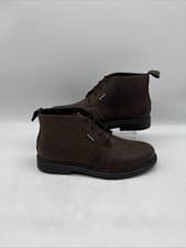 Image of Barbour Meays Chukka Chelsea Mens Boots Dark Brown Leather UK 7 EU 41 New