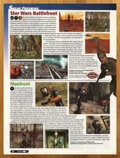 Image of 2004 Star Wars Battlefront/Manhunt PS2 Xbox PC PREVIEW Print Ad/Poster Game Art