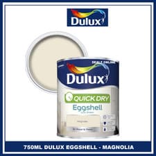 Image of Dulux Quick Dry Magnolia 750ML Eggshell Paint Interior Wood Metal
