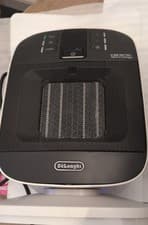 Image of De'Longhi HFX60V20 2kW Ceramic Fan Heater Thermostat Timer Oscillating Black/Whi