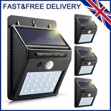 Image of 4PCS Outdoor Solar LED Wall Light with PIR Motion Sensor – Garden Security Lamp