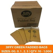 Image of Jiffy Green Heavy Duty Padded Bags - Strong Mailing Eco Recyclable Envelopes