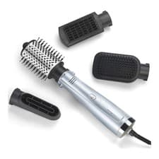 Image of BaByliss Hydro-Fusion 4-in-1 Hair Dryer Brush 1000W Anti-Frizz Styler Blue 2774U