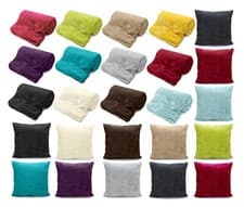 Image of Faux Fur Blanket Soft Warm and Cosy Cuddle Fleece Sofa Bed Throw / Cushion Cover