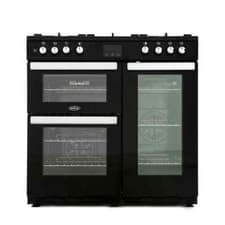 Image of Belling 444444071 Cookcentre 90DFT 90cm Range Cooker - Black daul fuel