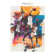 Image of Leave it all on the Floor Sports Poster WallArt Print pick size A4/A3/A2/90x60cm