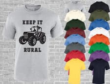 Image of KEEP IT RURAL MENS T SHIRT FARMER TRACTOR FARMING CLOTHING TOP COOL GIFT NEW