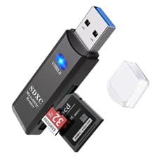 Image of USB 3.0 SD TF Card Reader Adapter for Mac Windows PC Laptop, Compact All-in-One