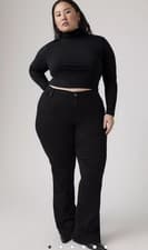 Image of Levi's 725 High Rise Bootcut Jeans Black Women's Plus Size 24W NWT