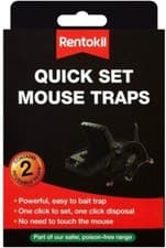 Image of Rentokil Quick Set Mouse Trap Twin Pack Supplied ( 2 Traps Supplied )