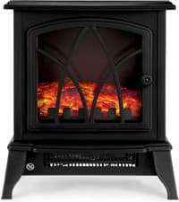 Image of Electric Fireplace Stove Heater 1600-1800W with Fire Flame Effect, 2 Heat