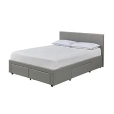 Image of Lavendon 4 Drawer Double Bed Frame - Grey | Stylishly Practical Bed Frame