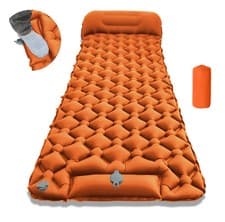 Image of Inflatable Mat Camping Sleeping Self Inflating Mattress Bed Air Pillow Hiking UK