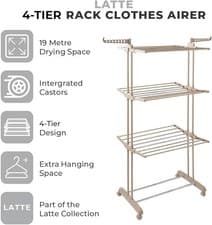 Image of Tower 4 Tier Clothes Airer T873004MSH Latte